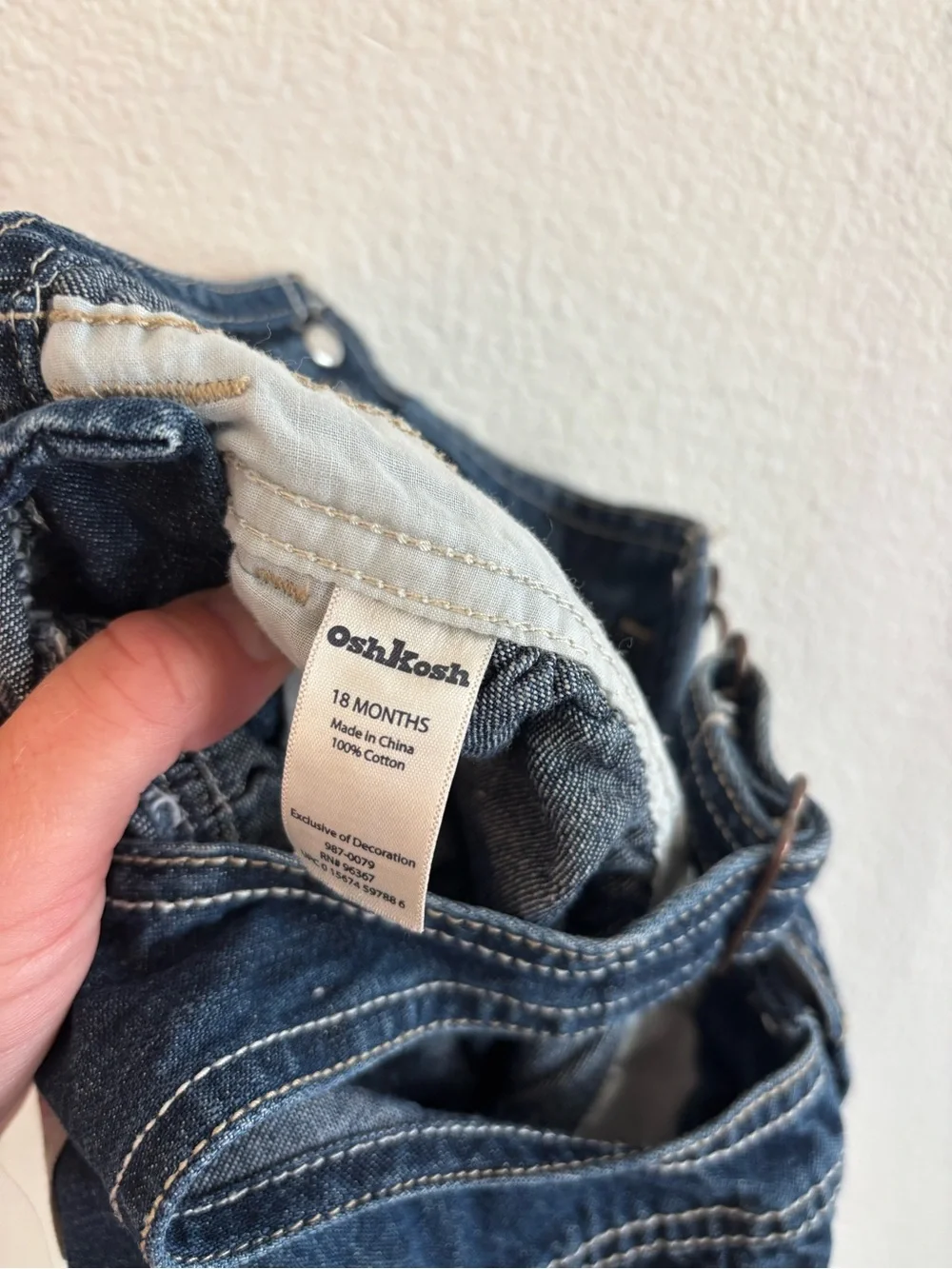 vintage Oshkosh denim overall dress size 18 months